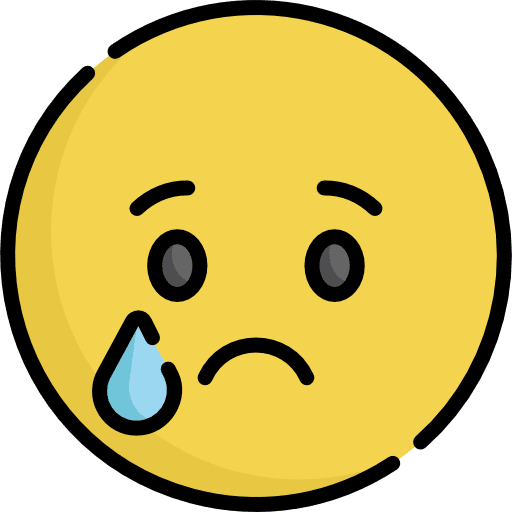 Sad unhappy emoji sad icon