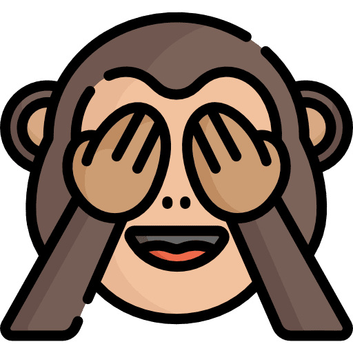 Monkey emoticons blind feelings icon