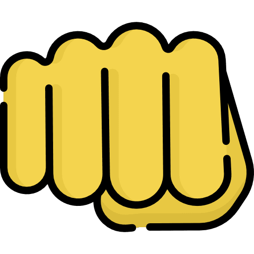 Punch emoticon fingers gestures icon