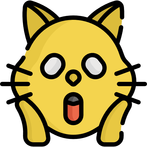 Cat scared smileys emoticons icon
