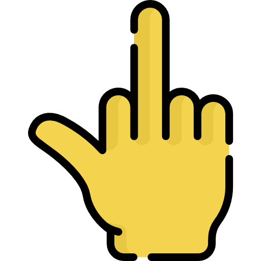 Middle finger hands and gestures hand gesture icon