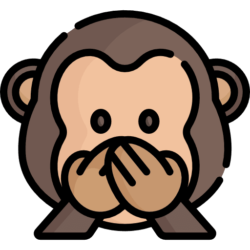 Monkey monkey muted emoji icon