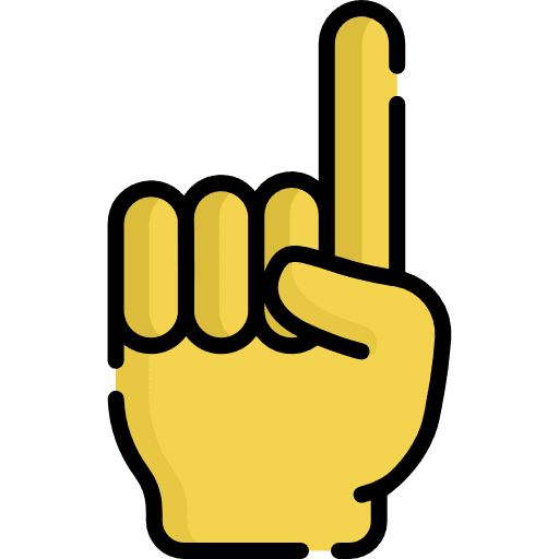 Pointing up hand interface gestures icon