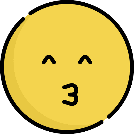 Kiss kiss emotion smiling icon
