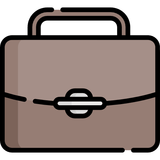 Briefcase portfolio bag suitcase icon