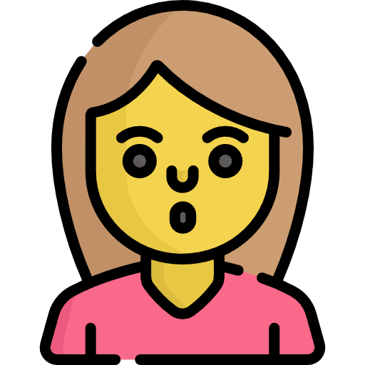 Surprise surprise emoji woman icon