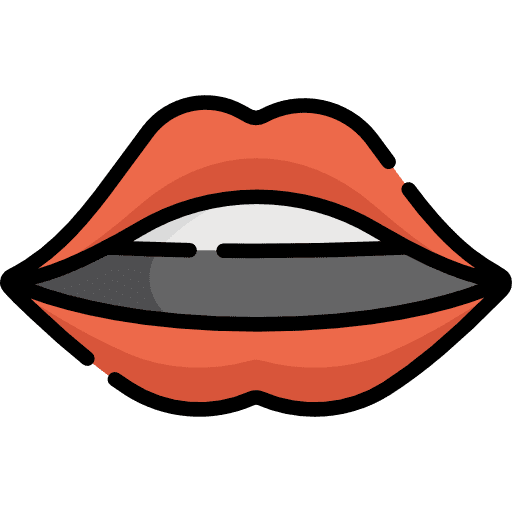 Mouth healthcare and medical lips smile icon