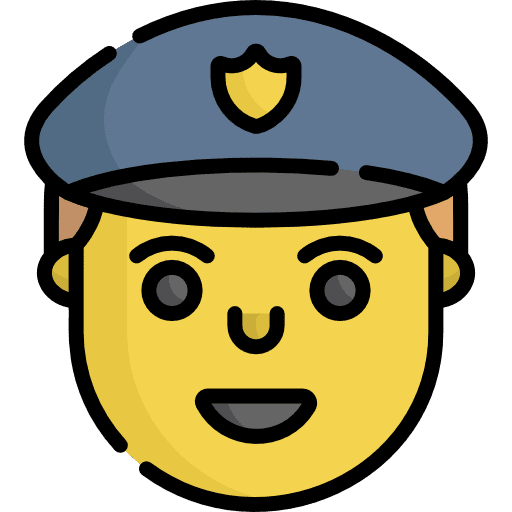 Policeman smileys emoticons emoji icon