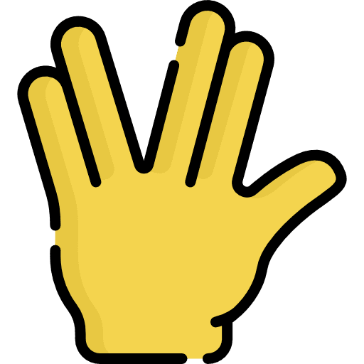 Salute science fiction gesture hands and gestures icon