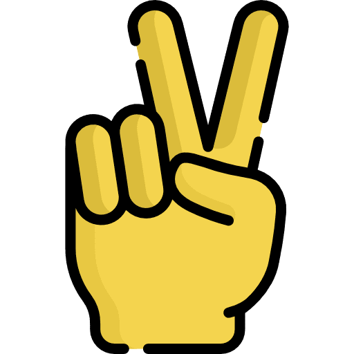Victory hands and gestures hand victory icon