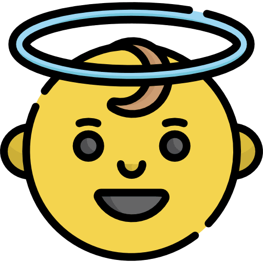 Baby angel smileys baby icon