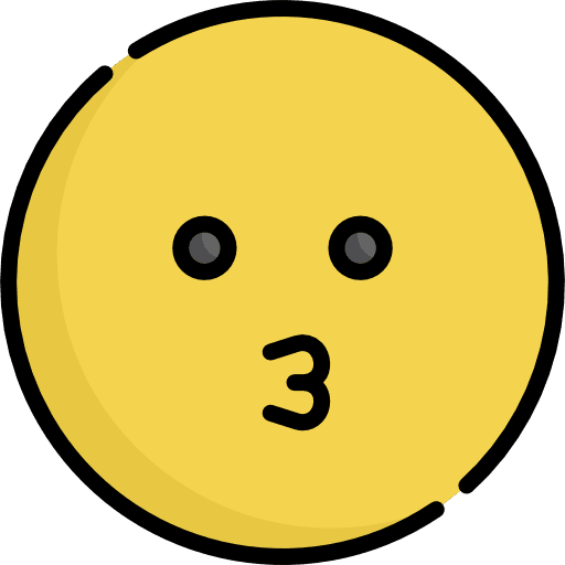 Kiss kiss feelings emoji icon