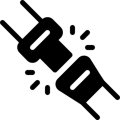 Seat belt protection safety security icon