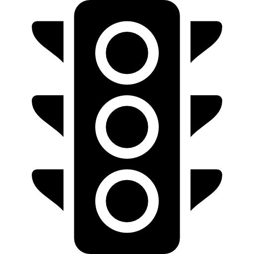 Traffic light stop buildings traffic lights icon