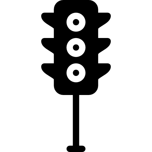 Traffic light light stop road sign icon