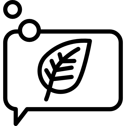 Chat ecology chatting leaf icon