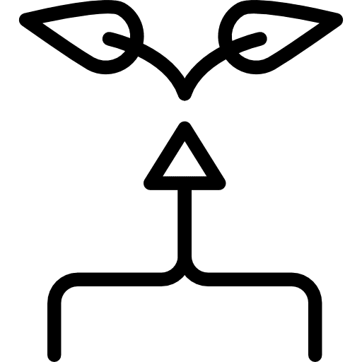 Sprout ecology and environment tree farming and gardening icon