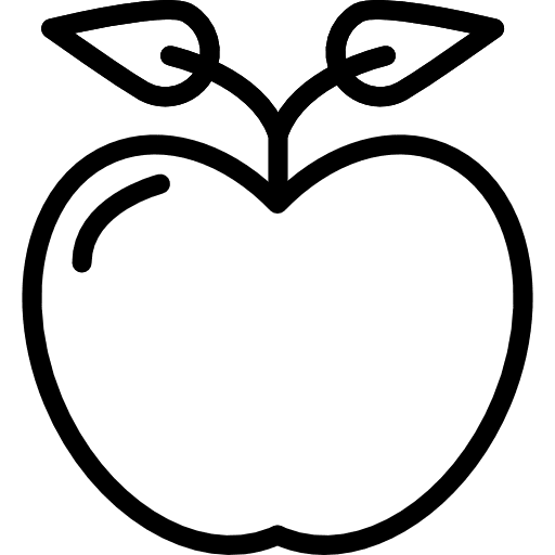 Apple healthy food vegan food icon