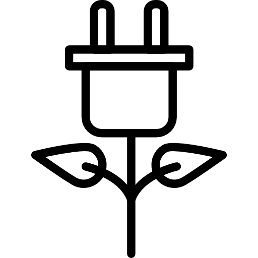 Plug ecology and environment technology leaves icon