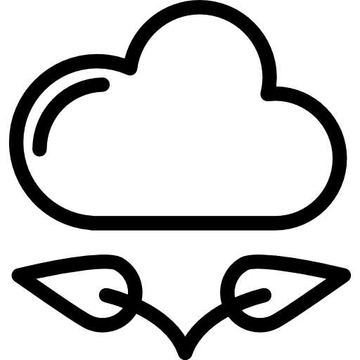 Cloud rainy leaf clouds icon