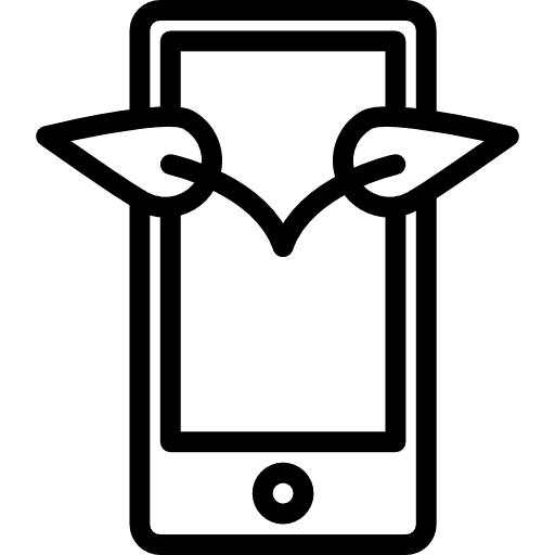 Smartphone mobile phone eco cellphone icon