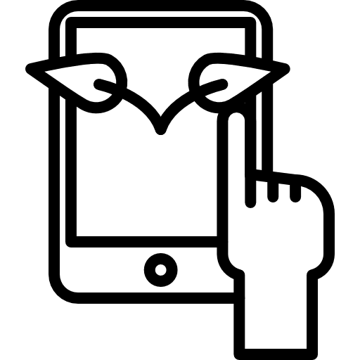 Tablet ipad touch screen electronic icon