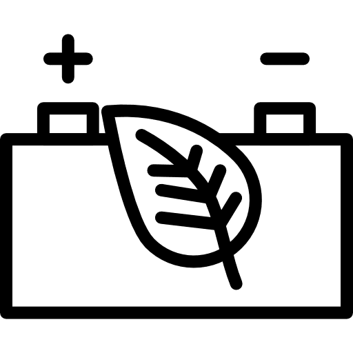 Battery eco batteries ecological tools and utensils icon