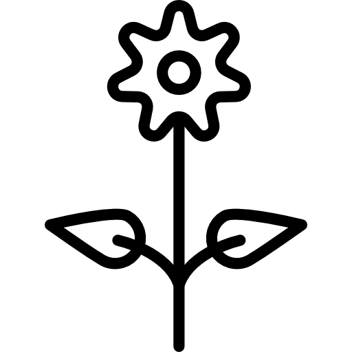Flower nature petals botanical icon