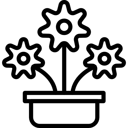 Flower petals botanical flower icon