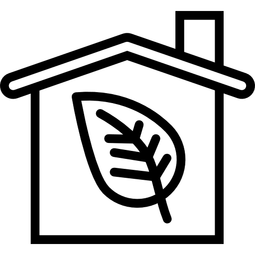 House construction ecological eco house icon