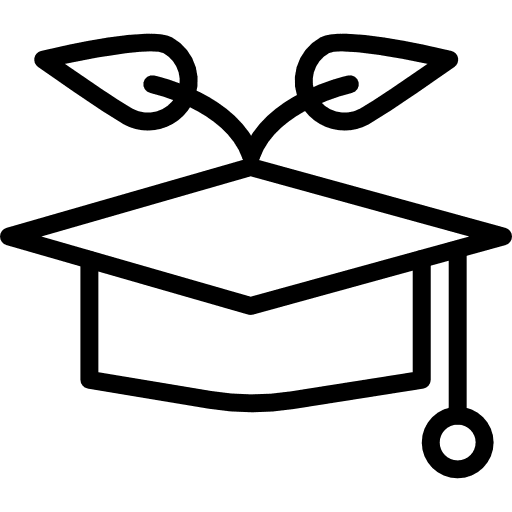 Mortarboard ecology education ecology and environment icon