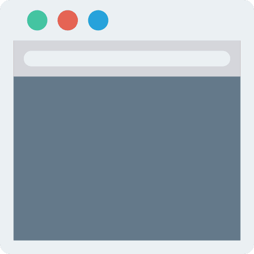 Browser interface browser seo and web icon