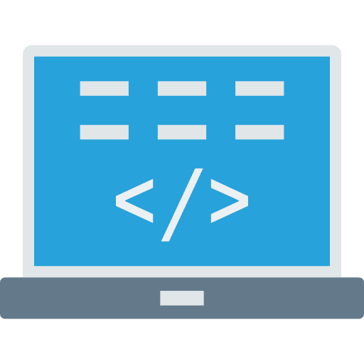 Coding seo and web browser monitor icon