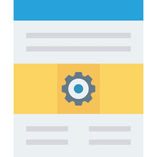 Settings browser edit tools gear icon