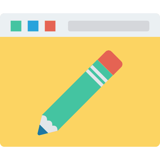 Edit browser interface content icon