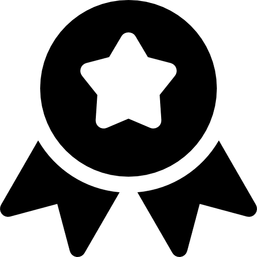 Ribbon medal badges rosette icon