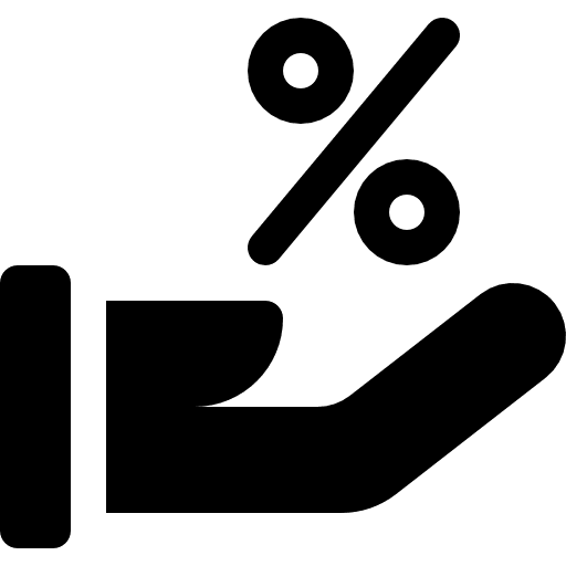 Discount label commission commerce and shopping icon