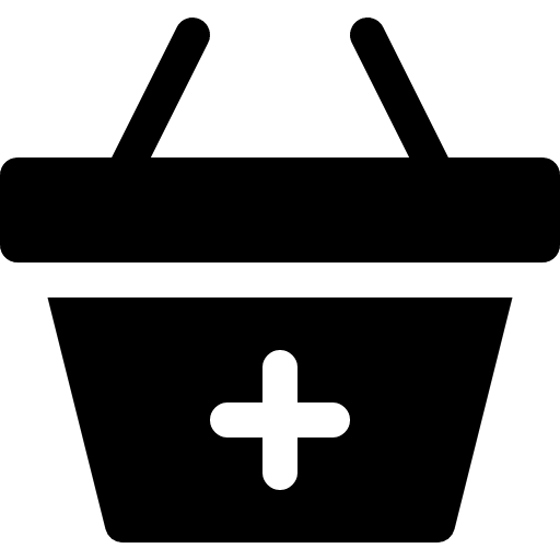 Shopping basket adding commerce and shopping basket icon