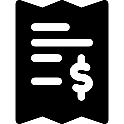 Bill commerce and shopping invoice ticket icon