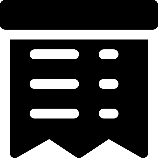 Receipt invoice bill commerce icon