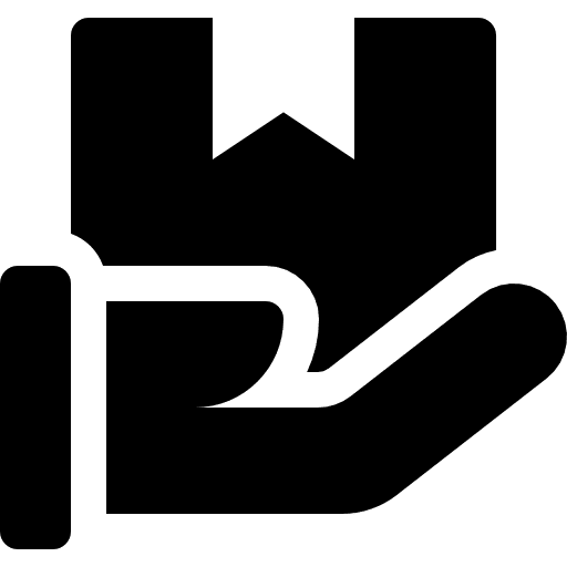 Box hand box packing icon