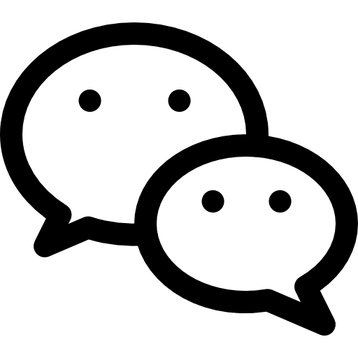 Wechat brands and logotypes sketch outline icon