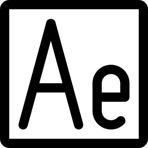 After effects interface program brands and logotypes icon