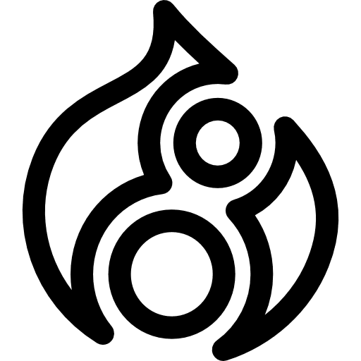 Drupal internet cms brands and logotypes icon