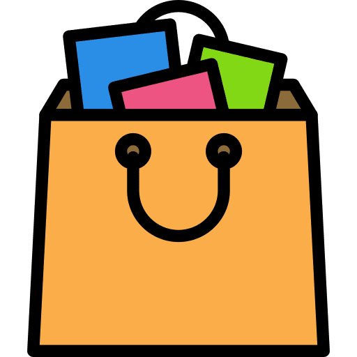 Shopping bag world financial commerce and shopping shopping items icon