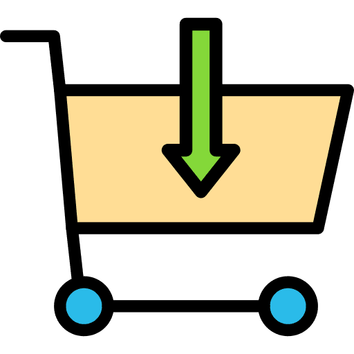Cart online store buying cart icon