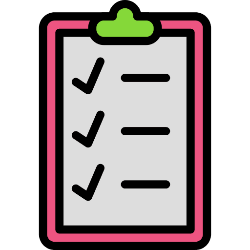 Checklist business and finance protocol survey icon