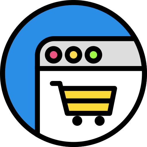 Cart online shopping ecommerce website icon