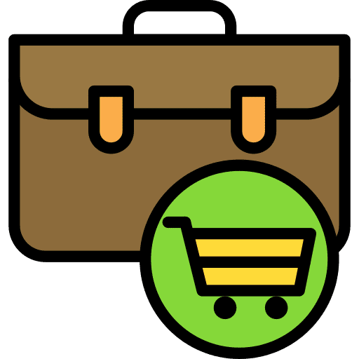 Briefcase business and finance portfolio bag icon