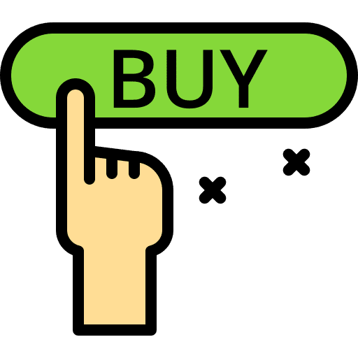 Buy shopping online button icon